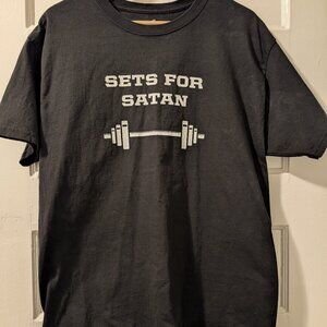 Sets for Satan workout shirt handmade tee The Leviathan Cross